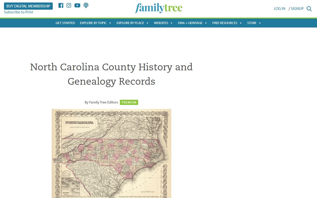 Gates County historical and genealogy resource for death records