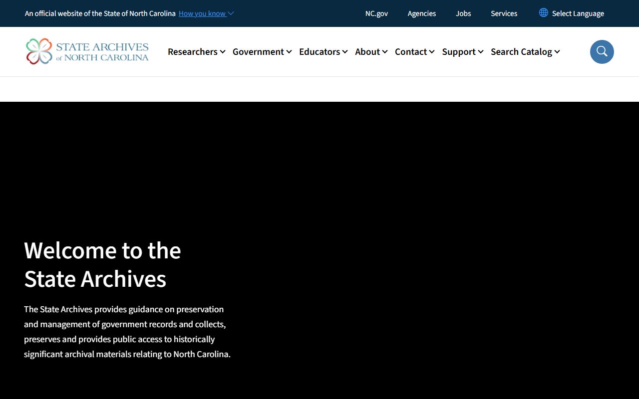 State Archives of North Carolina for historical death records